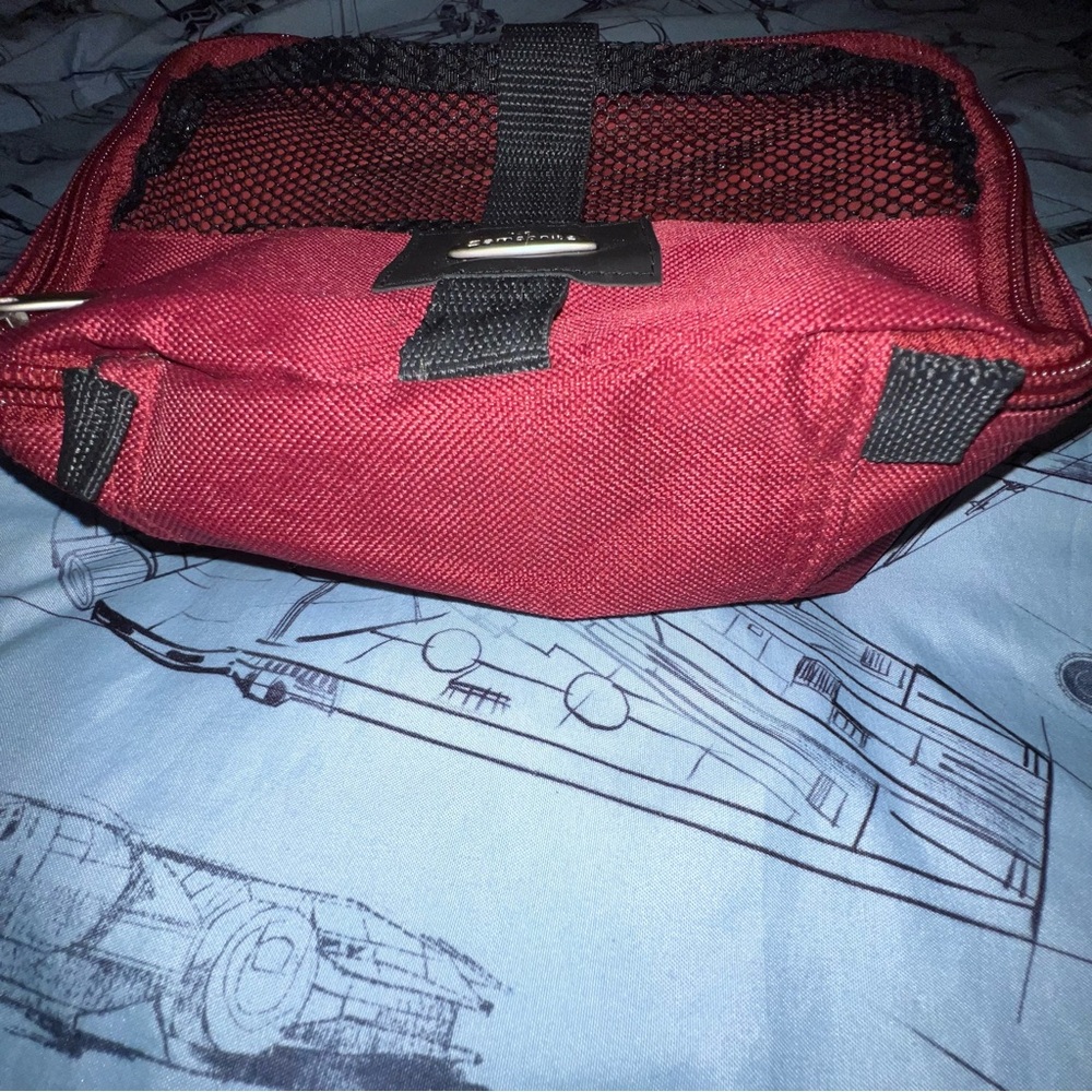 Samsonite Red Toiletry Bag with Black Accents - Picture 2 of 7